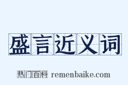 盛言近义词是什么意思的图片